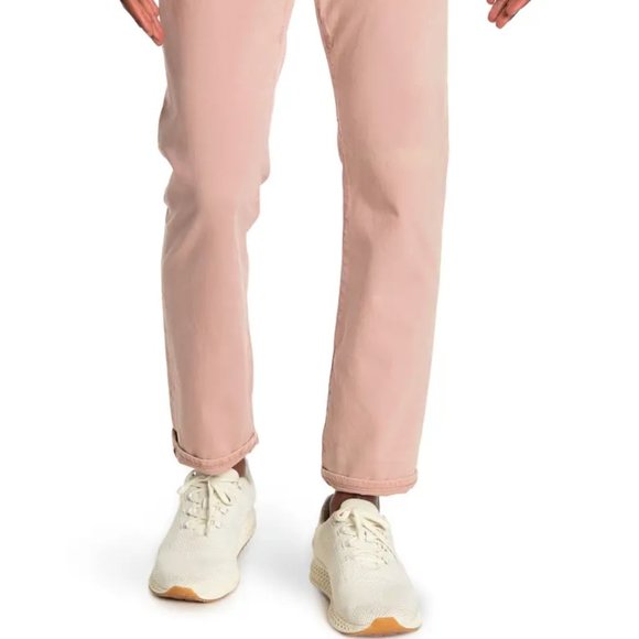 AG Men's 36 x 34 Salmon Pink Graduate Tailored Slim Straight Leg Jeans $170 - Picture 4 of 6